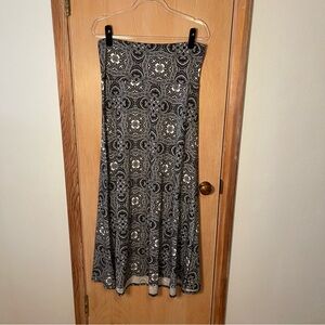 LuLaRoe Black & White Tile-Print Maxi Skirt